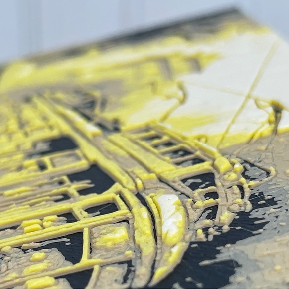 Tram Rainy Street Scene Wall Art, Textured Art - Picture 8 of 10